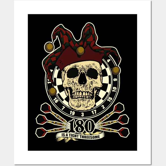 Darts skull dartboard team player Crew throw gift Wall Art by MrTeee